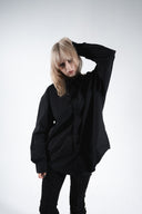 Leather logo patched shirt