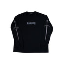 Sword print long-sleeve T-shirt